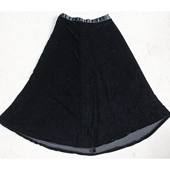 Lillie Rubin Dresses & Skirts - Vintage 80s Velvet Midi Skirt with Satin Waistband, No tags (Lillie Brand), M/L
